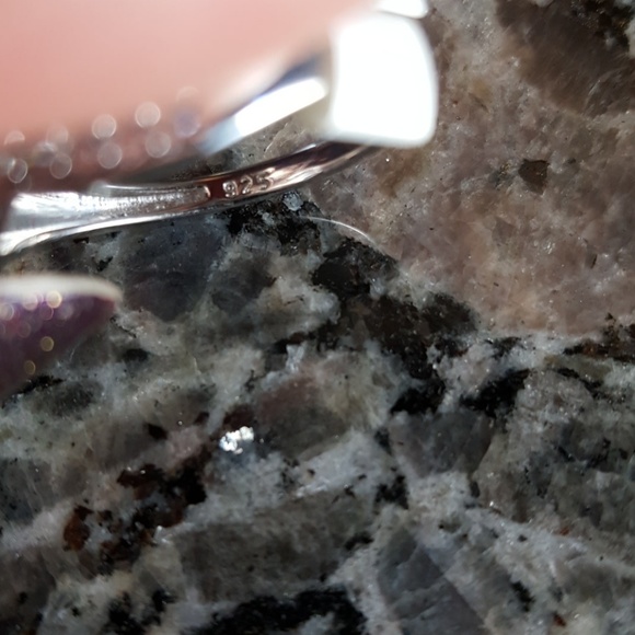 😍EMERALDS & WHITE ZIRCONS RING-925 - Picture 6 of 8